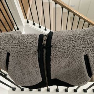 Gray Teddy Jacket with zipper front by Marrakech